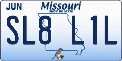 MO license plate SL8L1L