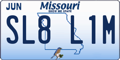 MO license plate SL8L1M