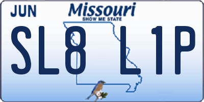 MO license plate SL8L1P