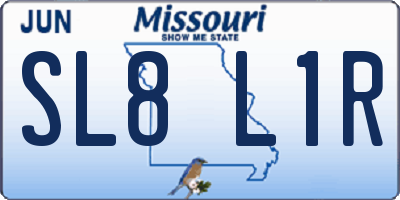MO license plate SL8L1R