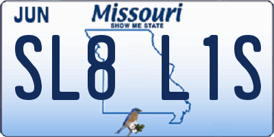 MO license plate SL8L1S