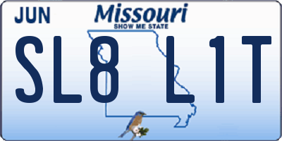 MO license plate SL8L1T