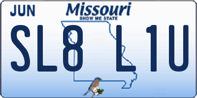 MO license plate SL8L1U