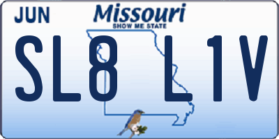 MO license plate SL8L1V