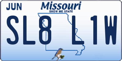 MO license plate SL8L1W