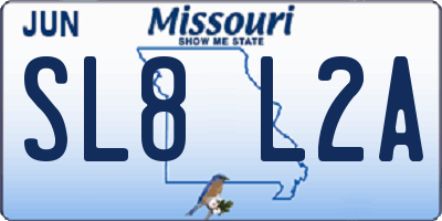 MO license plate SL8L2A