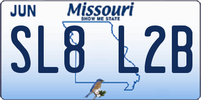 MO license plate SL8L2B
