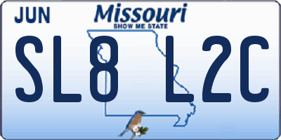 MO license plate SL8L2C