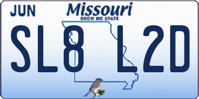 MO license plate SL8L2D