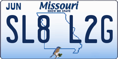 MO license plate SL8L2G