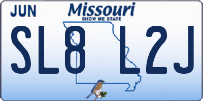 MO license plate SL8L2J