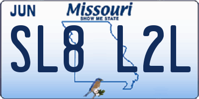 MO license plate SL8L2L