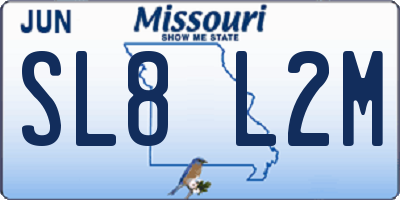 MO license plate SL8L2M