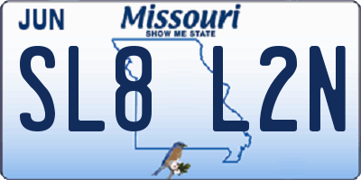 MO license plate SL8L2N