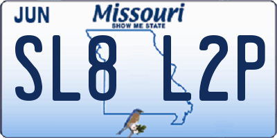 MO license plate SL8L2P