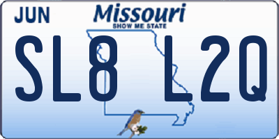 MO license plate SL8L2Q
