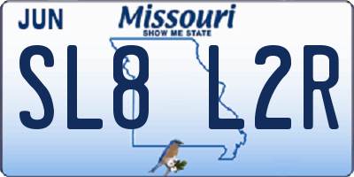 MO license plate SL8L2R