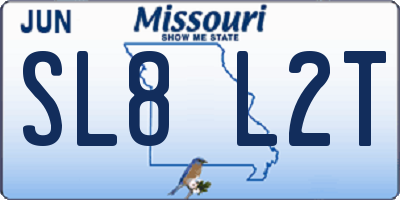 MO license plate SL8L2T