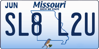 MO license plate SL8L2U