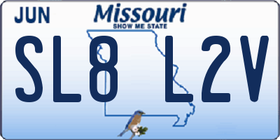 MO license plate SL8L2V
