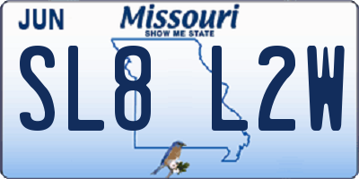 MO license plate SL8L2W