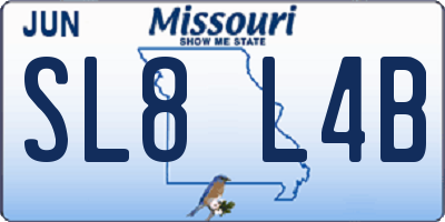 MO license plate SL8L4B