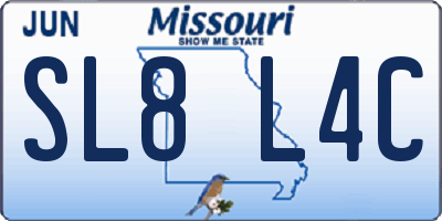 MO license plate SL8L4C