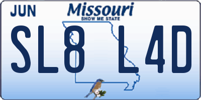 MO license plate SL8L4D