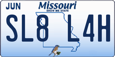 MO license plate SL8L4H