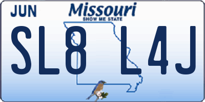 MO license plate SL8L4J