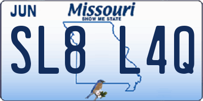 MO license plate SL8L4Q