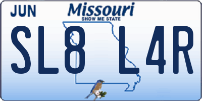 MO license plate SL8L4R