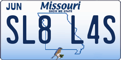 MO license plate SL8L4S