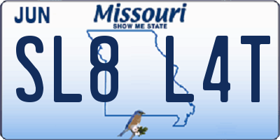 MO license plate SL8L4T
