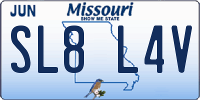 MO license plate SL8L4V
