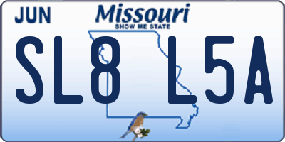 MO license plate SL8L5A
