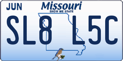 MO license plate SL8L5C