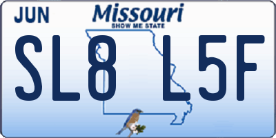 MO license plate SL8L5F