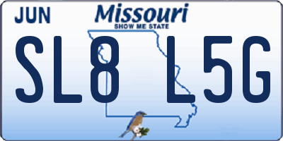 MO license plate SL8L5G