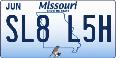 MO license plate SL8L5H