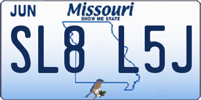 MO license plate SL8L5J