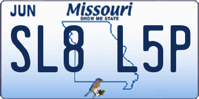 MO license plate SL8L5P