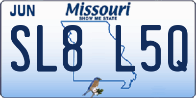 MO license plate SL8L5Q
