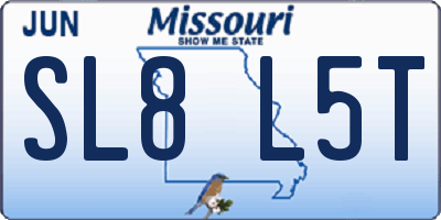 MO license plate SL8L5T
