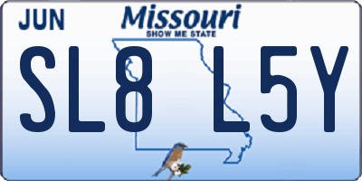 MO license plate SL8L5Y