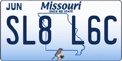 MO license plate SL8L6C