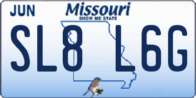 MO license plate SL8L6G
