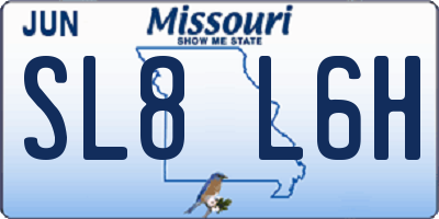 MO license plate SL8L6H