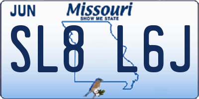 MO license plate SL8L6J