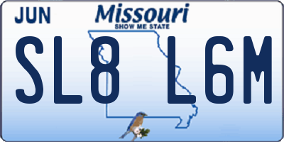 MO license plate SL8L6M